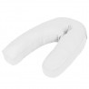 Almohada de embarazo con forma de J 54x(36-43) cm blanca 1