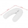 Almofada de gravidez em forma de J 54x(36-43) cm branco 3