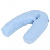 Almohada de embarazo con forma de J 54x(36-43) cm azul 1