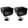 Cadeiras de bar 2 pcs couro artificial preto 1