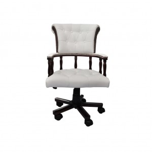 Silla de oficina giratoria blanca H