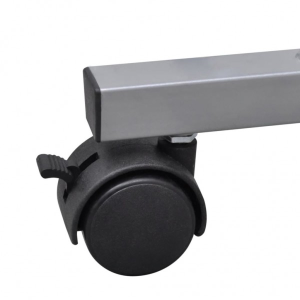 Escritorio compacto de ordenador con bandeja de teclado blanco M 4