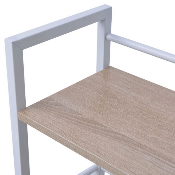 Secretária c/ estante de 4 patamares cor carvalho M 4