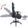 Silla de oficina racing reclinable con reposapiés azul 3