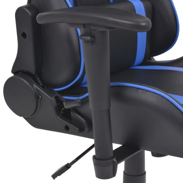 Silla de oficina racing reclinable con reposapiés azul M 4