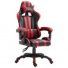 Silla de gaming de cuero sintético rojo 1