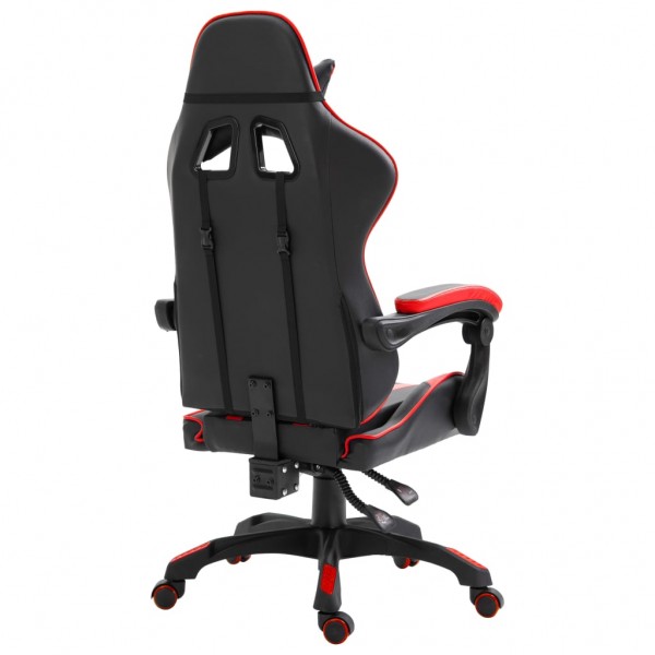 Cadeira de gaming couro artificial vermelho M 4