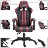 Silla de gaming de cuero sintético color vino tinto 2