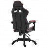 Silla de gaming de cuero sintético color vino tinto 4