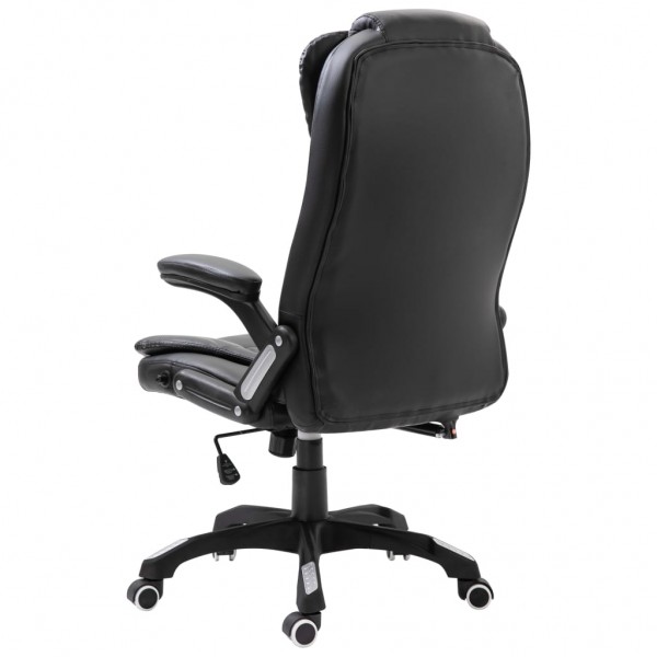 Silla de oficina de cuero sintético negra M 3