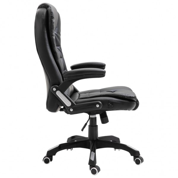 Silla de oficina de cuero sintético negra M 4