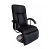 Cadeira de massagens couro artificial preto 5