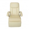 Sillón de masaje de cuero sintético blanco crema 2