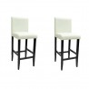Bancos de bar 2 pcs couro artificial branco 2