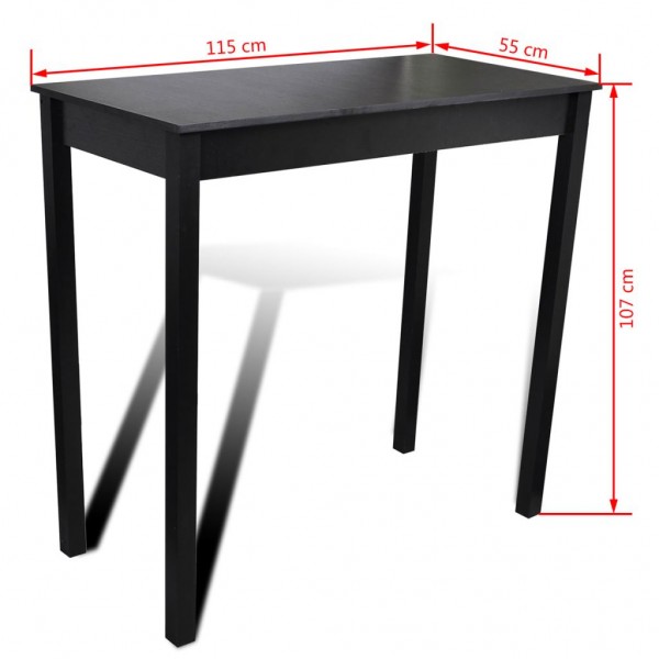 Mesa alta negra de MDF 115x55x107 cm M 4