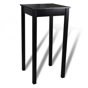 Mesa alta de bar negra de MDF 55x55x107 cm H