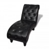 Chaise longue couro artificial castanho 2