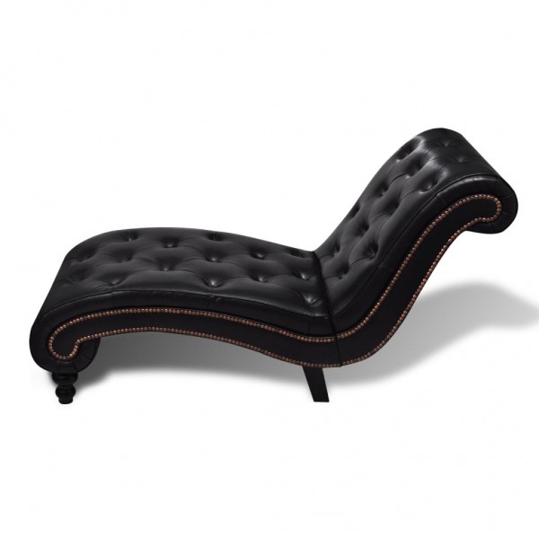 Chaise longue couro artificial castanho M 3