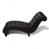 Chaise longue couro artificial castanho 3