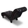 Chaise longue couro artificial castanho 4