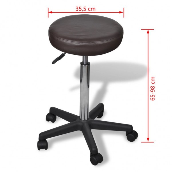 Taburete de oficina marrón M 4