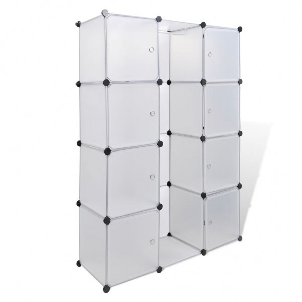 vidaXl Armario modular 9 compartimentos blanco 37x115x150 cm M 2
