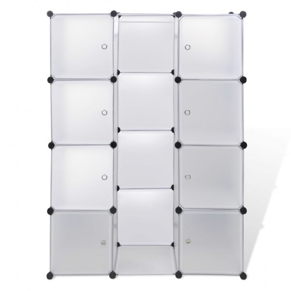 vidaXl Armario modular 9 compartimentos blanco 37x115x150 cm M 3