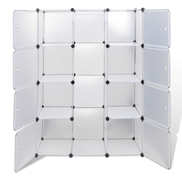 Armário plástico modular 9 gavetas 109x36.5x143 cm branco M 4