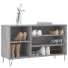 Mueble zapatero madera contrachapada gris Sonoma 102x36x60 cm 3