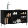 Mueble zapatero madera contrachapada negro 102x36x60 cm 3