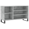 Mueble zapatero madera contrachapada gris hormigón 102x36x60 cm 2