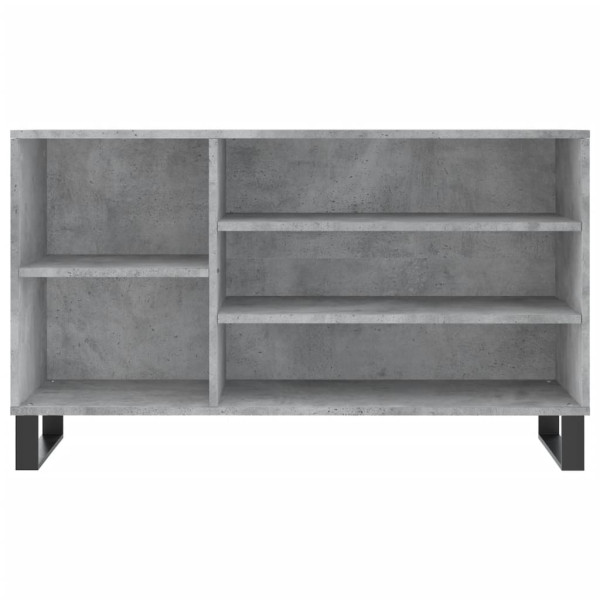 Mueble zapatero madera contrachapada gris hormigón 102x36x60 cm M 4