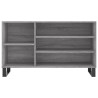 Mueble zapatero madera contrachapada gris Sonoma 102x36x60 cm 4