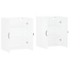 Móveis de parede 2 pcs derivados de madeira branco 4