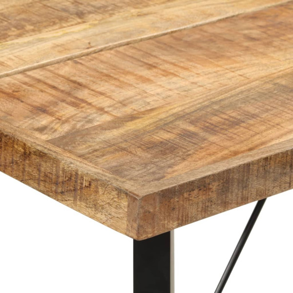 Mesa alta de hierro y madera maciza de mango 150x70x107 cm M 5