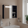 Mueble de baño con espejo y luz LED gris 60x13x52 cm 1