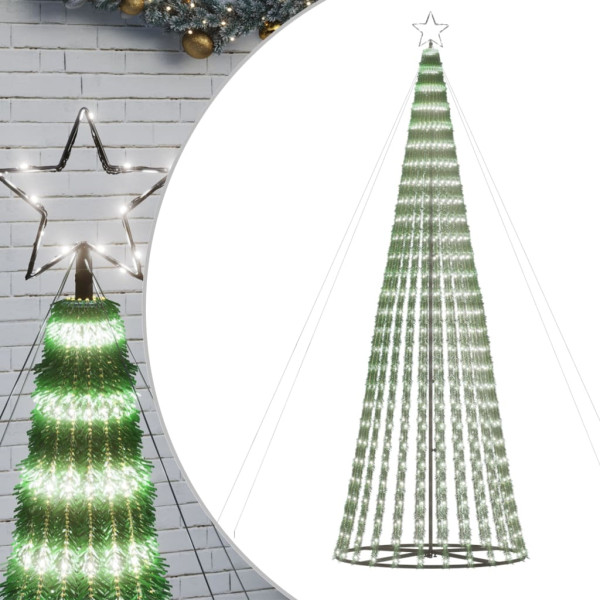 Árvore de Natal cone de luz 688 LEDs branco frio 300 cm M 2