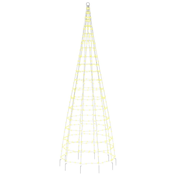 Árbol de Navidad en asta de bandera 550 LED blanco cálido 300cm M 4