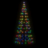 Árbol de Navidad en asta de bandera 200 LED bde colores 180 cm 3