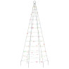 Árbol de Navidad en asta de bandera 200 LED bde colores 180 cm 4