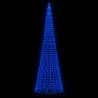 Árbol de Navidad en asta de bandera 1534 LED azul 500 cm 3
