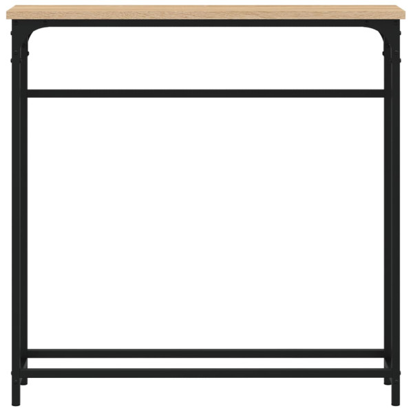 Mesa consola madera de ingeniería roble Sonoma 75x19.5x75 cm M 4