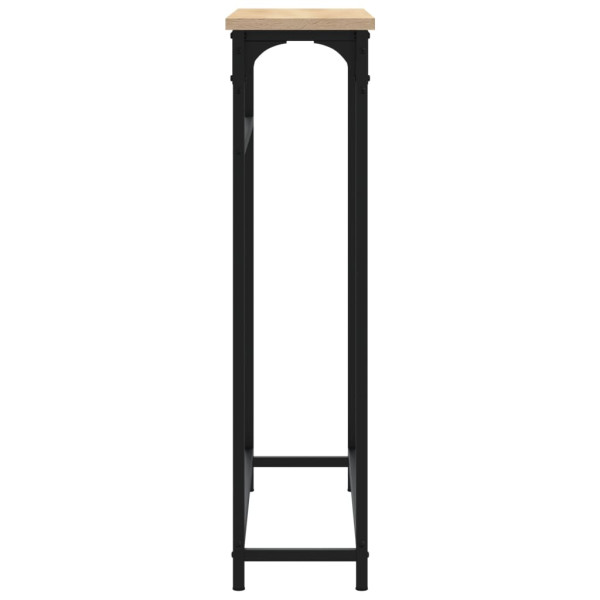 Mesa consola madera de ingeniería roble Sonoma 75x19.5x75 cm M 5