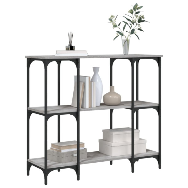 Mesa consola madera de ingeniería gris Sonoma 102x35x90 cm M 3