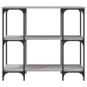 Mesa consola madera de ingeniería gris Sonoma 102x35x90 cm 4