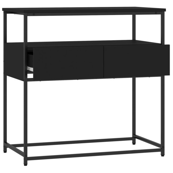 Mesa consola madera de ingeniería negra 75x40x75 cm M 5