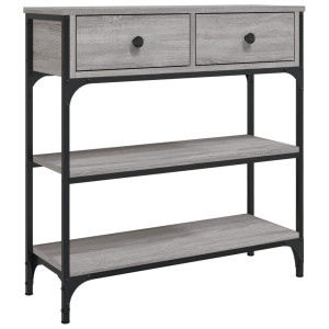Mesa consola madera de ingeniería gris Sonoma 72.5x25x75 cm H