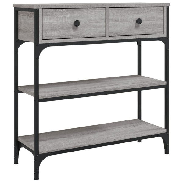 Mesa consola madera de ingeniería gris Sonoma 72.5x25x75 cm M 2