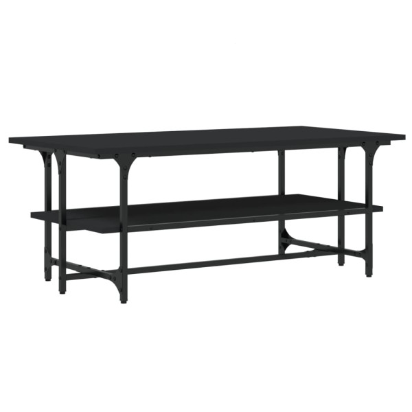 Mesa de centro de madera contrachapada negro 100x50x40 cm M 2