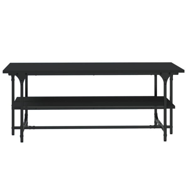 Mesa de centro de madera contrachapada negro 100x50x40 cm M 4
